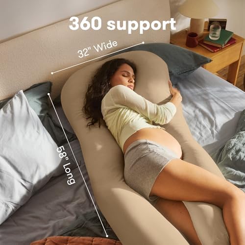 Frida Mom Full Body Support Cooling Pregnancy Pillow, Storage Bag - Image 2
