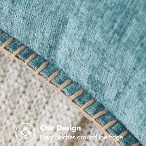 MIULEE Decorative Couch Throw Pillow Covers 20x20 Inch Coastal Aqua Blue - Image 2