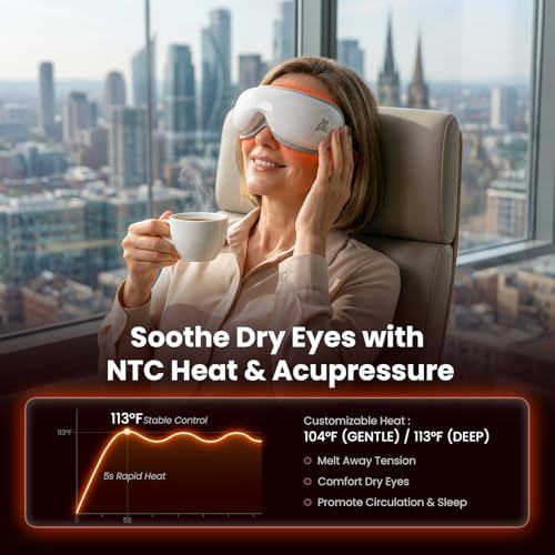 BOB AND BRAD Eye Massager with Heat and Cooling, FSA-HSA Eligible, Heated Eye - Image 2