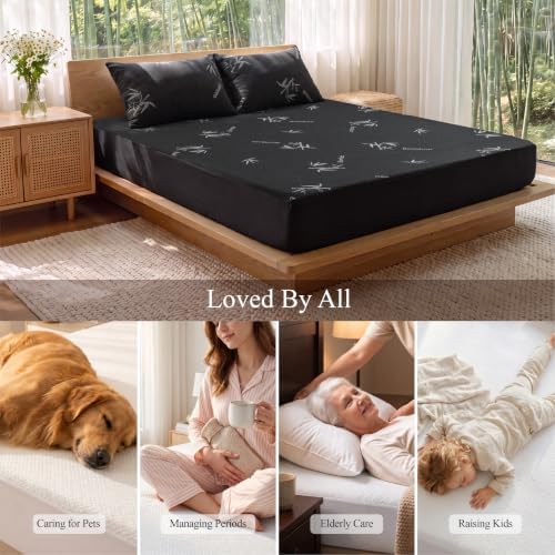 King Size Waterproof Mattress Protector Natural Cooling Bamboo Viscose - Image 6