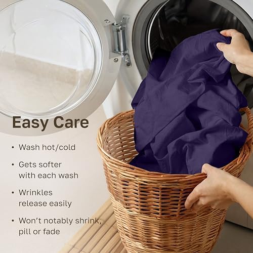 California Design Den Soft 100% Cotton Sateen Twin XL Sheets Set - Image 6