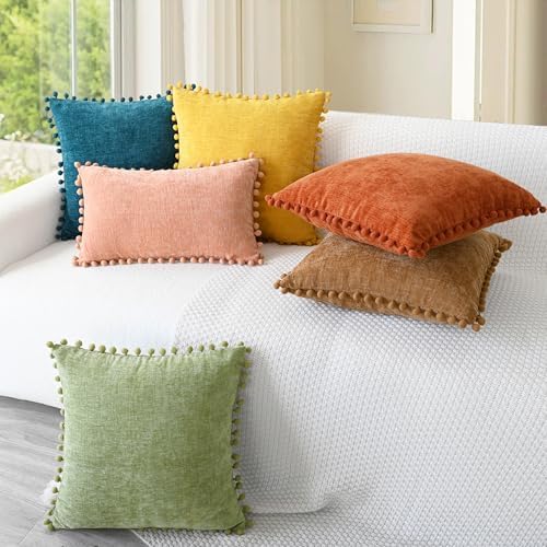 CaliTime Decorative Couch Throw Pillow Covers 20 X 12 Inches Sage - Image 4