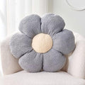 Kcvvcr Flower Throw Pillow, Soft Grey 19.6" Shaped Floor Pillow by Kcvvcr