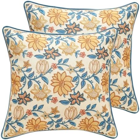 ISAENNE Linen Square Throw Pillow Cover by Isaennehomedecoration