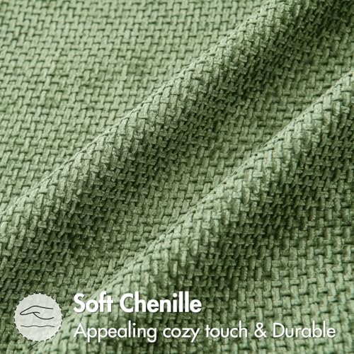 MIULEE Decorative Couch Throw Pillow Covers 20x20 Inch Sage Green 2 Pack - Image 6