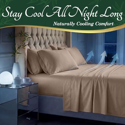DECOLURE 100% Viscose Derived from Bamboo Sheets, Luxury 6 Pc Set - Image 3
