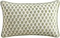 CPC Emerald Green Cotton Block Print Pillow Sham Cover, 12x20 Inch Floral by COTTONPRINTCLUB