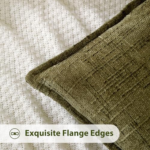 HPUK Chenille Throw Pillow Covers 18x18 Inch, Soft Woven Texture - Image 2