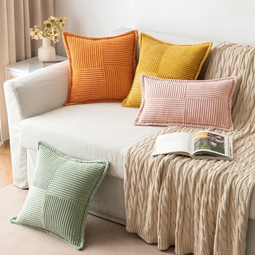 MIULEE Fall Burnt Orange Decorative Throw Pillow Covers 20x20 Inch 2 Pack - Image 5