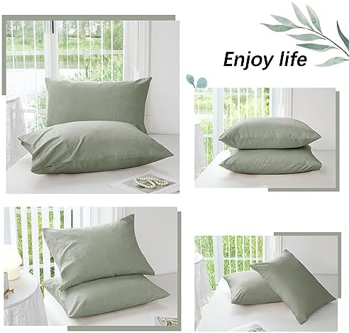MILDLY Standard Pillowcases Mist Sage - Image 6