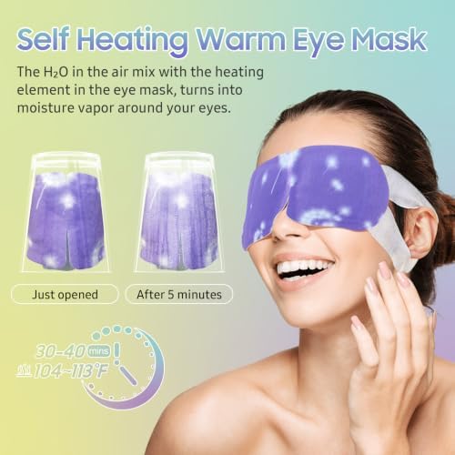 BeHoomi 20 Packs Steam Eye Mask, Heated Eye Mask Warm Compress - Image 4