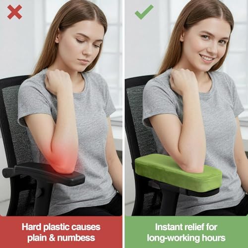 Smiry Memory Foam Office Chair Armrest Pads, Non-Slip Armrest Cushion - Image 5
