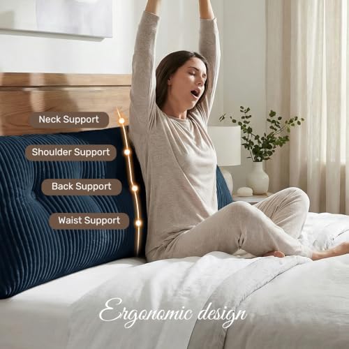 Deodar Headboard Pillow King, Wedge Pillows Headboard Triangle Reading - Image 3