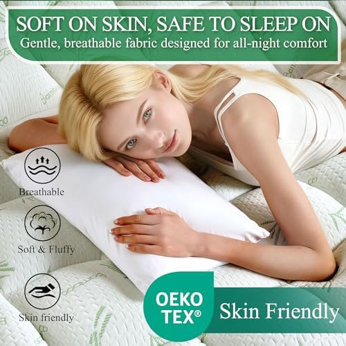 Queen Mattress Topper, Cooling Pillow Top Matress Pad - Image 5