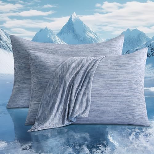 LUXEAR Cooling Pillow Cases for Hot Sleepers, Queen Size by Luxear