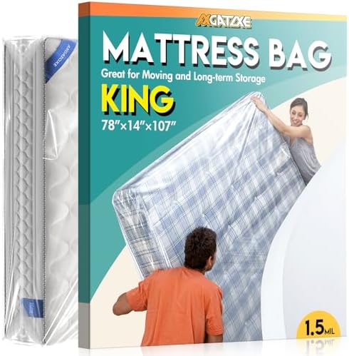 Axgatoxe Plastic Mattress Bag for Moving Storage, King Size by AXgatoxe