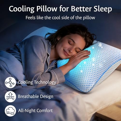 Adjustable Cooling Gel Memory Foam Pillow Queen Size - Image 5