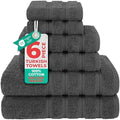 American Soft Linen 100% Cotton Luxury Turkish Towels, 6 Piece Towel Set by AmericanSoftLinen