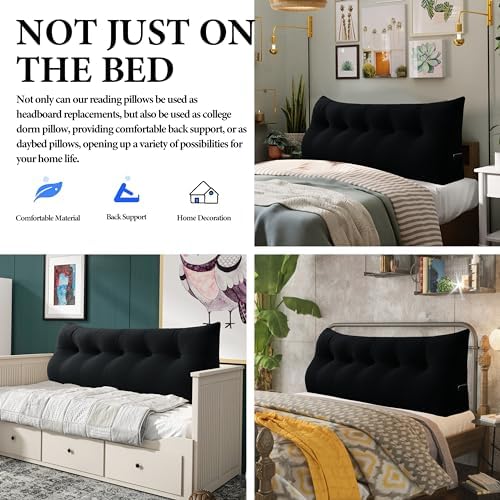 Daneey Headboard Pillow Full, Triangular Wedge Pillow Headboard, Wedge - Image 5