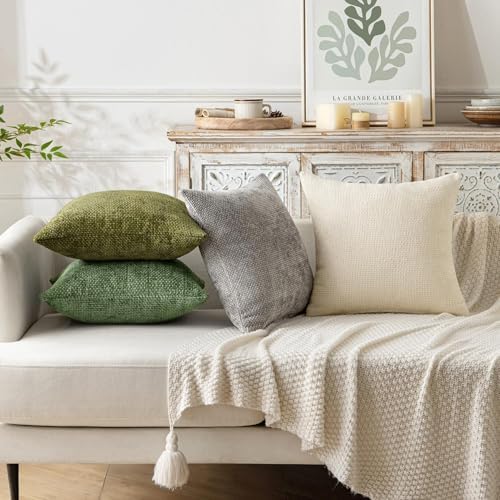 MIULEE Decorative Couch Throw Pillow Covers 20x20 Inch Sage Green 2 Pack - Image 2