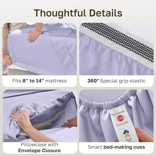 California Design Den 100% Organic Cotton Twin Bed Sheets Set - Image 4
