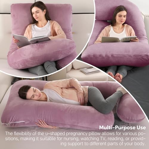 U Shaped Pregnancy Pillow for Sleeping, Maternity Body Pillow for Women - Image 6