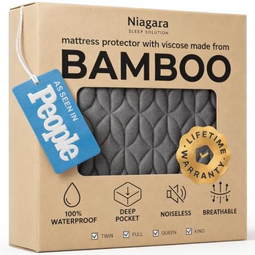 100% Waterproof Noiseless & Breathable King Size Mattress Protector by NiagaraSleepSolution