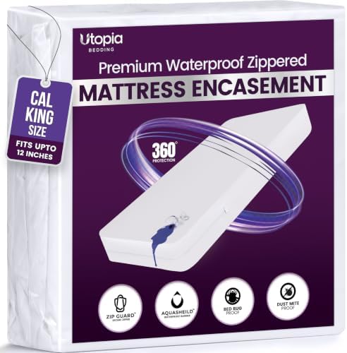 Waterproof Zippered Mattress Protector California King Size by UTOPIABEDDING