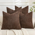 Set of 4 Soft Textured Decorative Throw Pillow Covers 20x20 Inch Cozy Farmhouse by Cozoomy