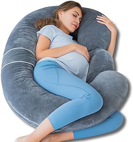 QUEEN ROSE E Shaped Pregnancy Pillows, Detachable Maternity Body Pillow by QUEENROSE