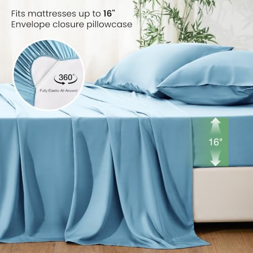 Love's cabin 3 Piece Twin XL Sheet Set, 100% Rayon Derived from Bamboo - Image 4