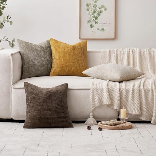 MIULEE Decorative Couch Throw Pillow Covers 16x16 Inch Dark Brown 2 Pack - Image 2