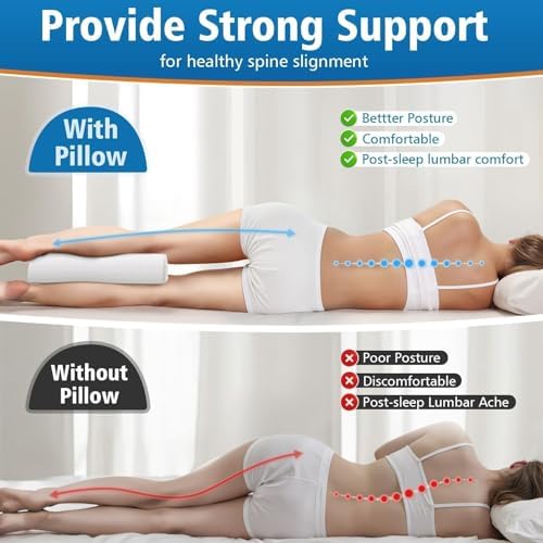 Knee Pillow for Side Sleepers, Leg Pillow for Back & Sciatica Pain - Image 6