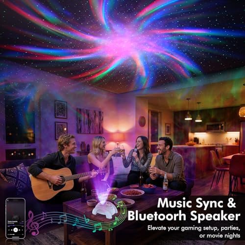 Rossetta Dual Lens Galaxy Star Aurora Projector Night Light for Bedroom - Image 6