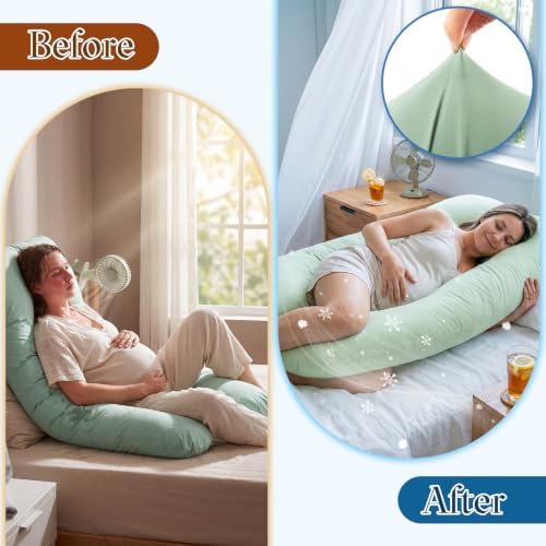 Hahafelt 3 Pcs U-Shaped Pregnancy Pillow Cover - Image 5