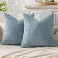 MIULEE Decorative Couch Throw Pillow Covers 18x18 Inch Coastal Blue 2 Pack by MIULEE