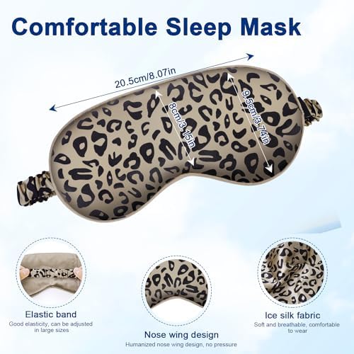 Sleep mask w/Cooling Gel Eye Mask, Reusable Ice Silk Blackout Eye Cover - Image 4
