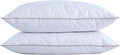 puredown® Goose Feathers and Down Pillow with Diamond Quilting with 100% Cotton Cover, Pack of 2, King Size