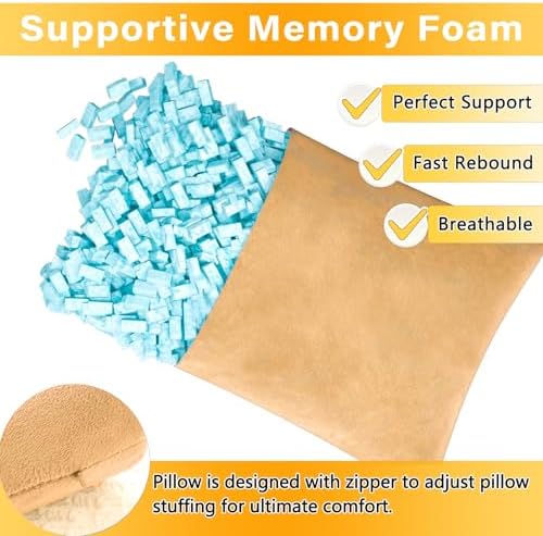 1 MIDDLE ONE 2 Pack Small Pillow, Memory Foam Mini Pillow 11 X 7 Inches - Image 2