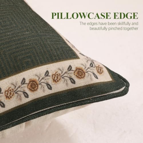 ISAENNE Vintage Linen Rectangle Throw Pillow Cover - Image 7