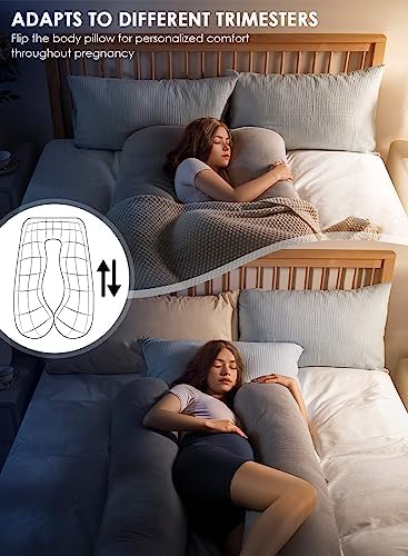 QUEEN ROSE Pregnancy Pillows, Cooling Maternity Pillow - Image 5