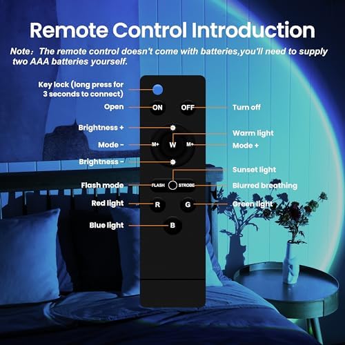Sunset Lamp Projector with Remote/APP Control,360° Multi-Color Sunset Light - Image 3