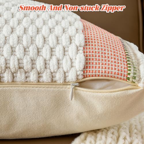 AmHoo Chenille Striped Textured Boho Throw Pillow Covers Aesthetic - Image 3