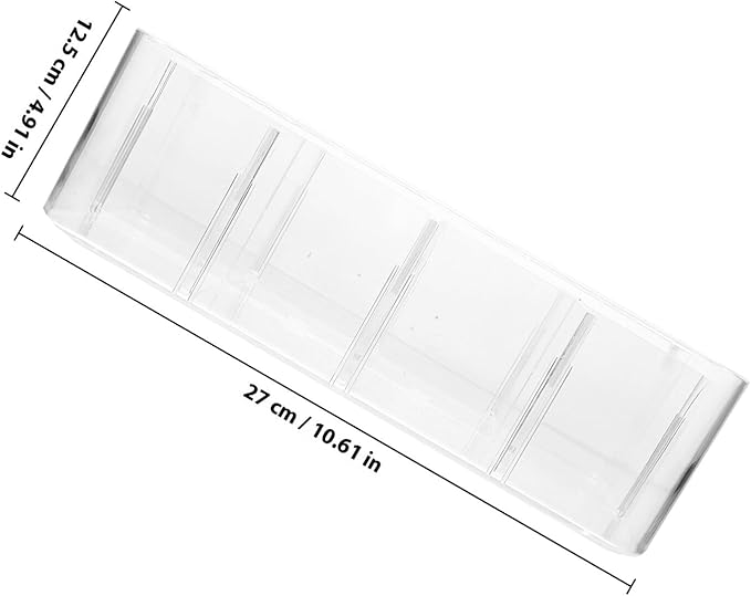 Underwear Organizer Box with 8 Compartments, Socks and Panties Drawer Organizer, Plastic Clothing Storage for Bedroom and Closet Organization