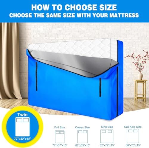 ANALIM Mattress Bags for Moving and Storage, Zippered Mattress Storage Bag - Image 2