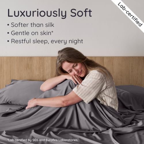 Bambaw King Sheets Set 4pcs, 100% Viscose Derived from Bamboo Sheets, King Size - Image 5