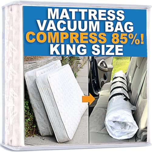 Mattress Vacuum Bag for Moving, Vacuum Seal Mattress Bag for Memory Foam or by Homie