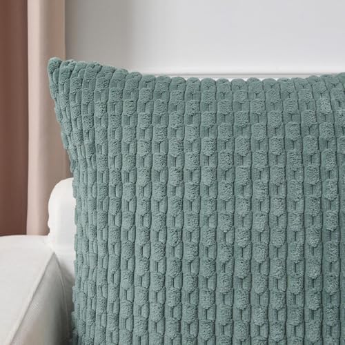 Kevin Textile Soft Corduroy 14"x20" Lumbar Pillow Cover 1 Pack, Teal Green - Image 2