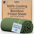 Bambaw 100% Viscose Derived from Bamboo Fitted Sheet Queen Size, Cooling Fitted by Bambaw