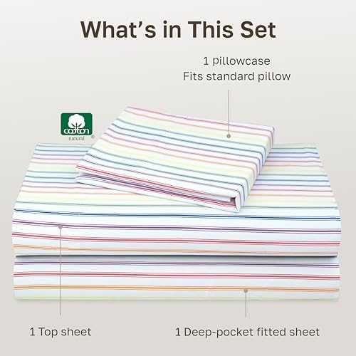 California Design Den Soft 100% Cotton Sateen Extra Long Twin Sheets - Image 4